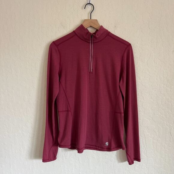 Carhartt Force Women Ferndale 1/4 Zip Base Layer Activewear Sweatshirt Top Small - Picture 1 of 7